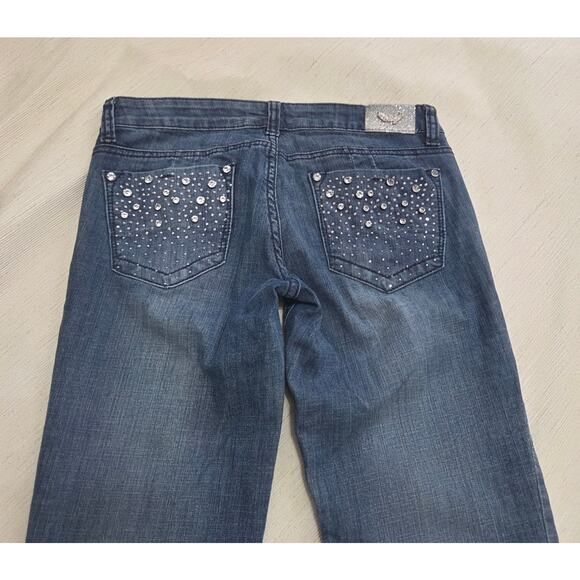 H&G boot cut bling woman's jeans size 7 (28x31 1/2) - Picture 5 of 6